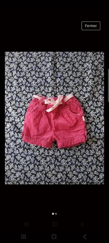 Short velours 12 mois sergent major