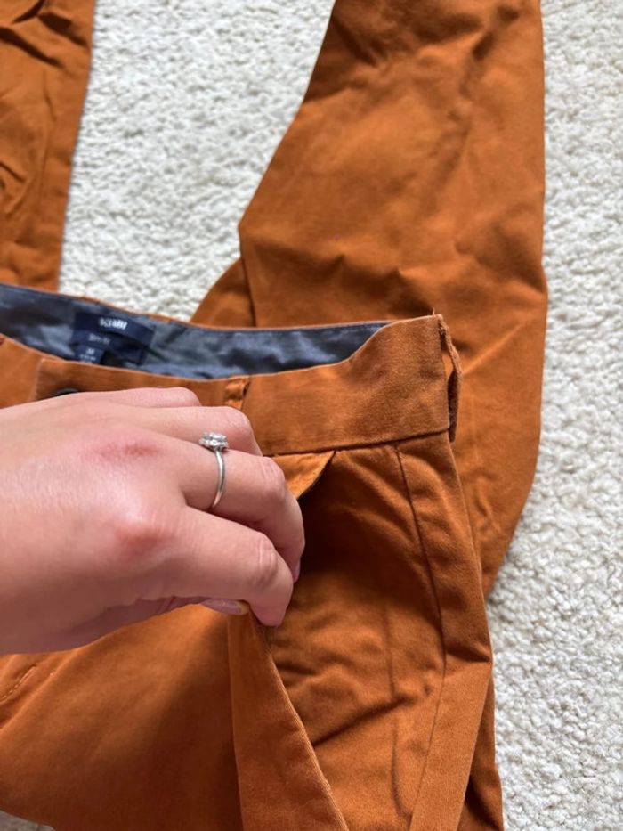 Chino marron orangé slim taille 38 - photo numéro 4