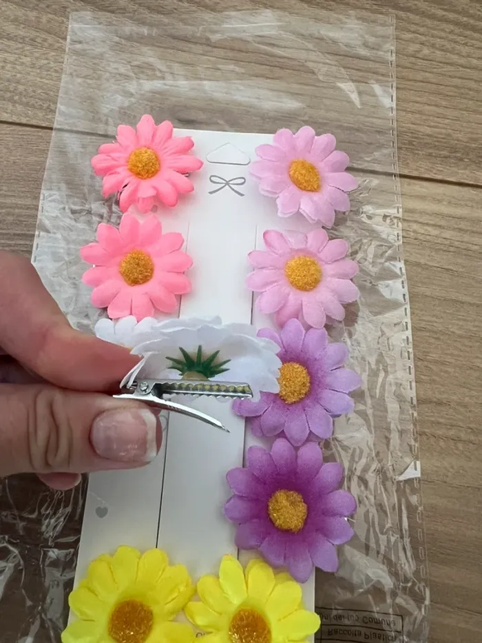 Lot pinces cheveux à fleurs - photo numéro 3