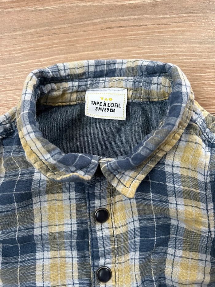 Ensemble jean chemise 3 mois - photo numéro 6