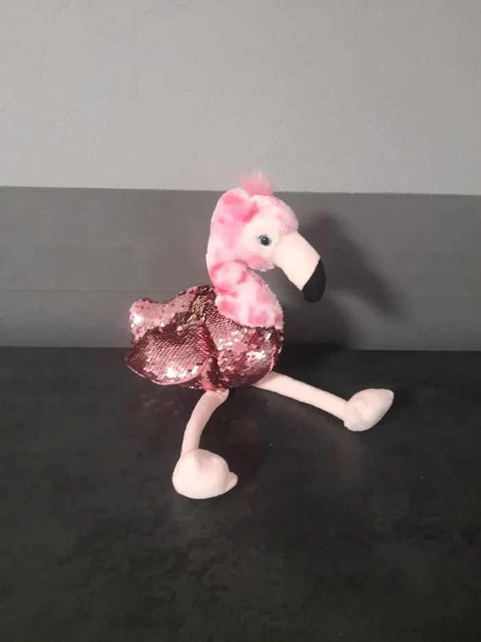 Peluche flamand rose - photo numéro 2