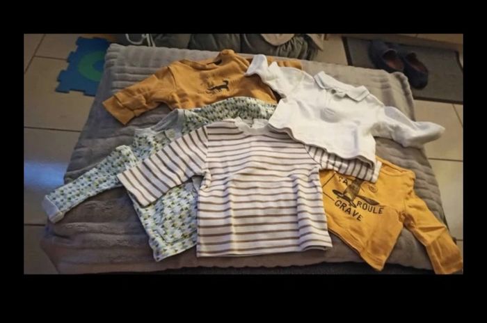 Lot tee-shirt manches longues 1 mois garçon