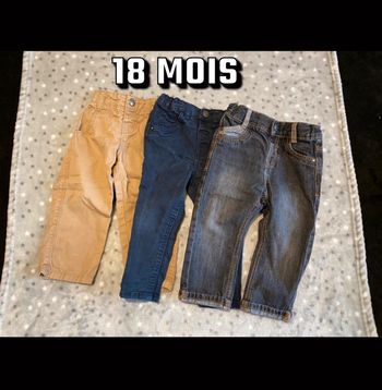 Lot de 3 pantalons jeans 18 mois