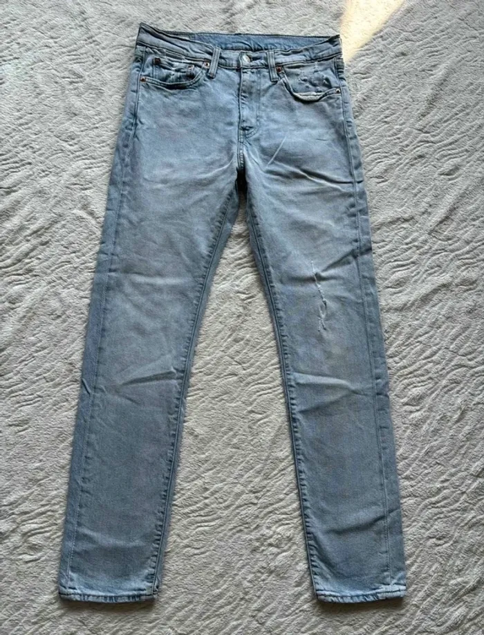Jean Levi’s lot 510 homme bleu clair effet destroy léger skinny taille W31 40/42 M/L L32 big E - photo numéro 4