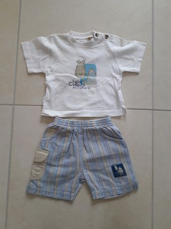 Ensemble t-shirt + short - 6 mois