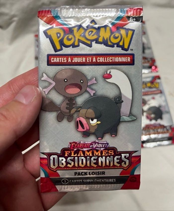 6 boosters Pokémon Flammes Obsidiennes neufs scellés - photo numéro 4