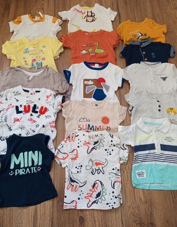 Lot 15 tee shirt mc taille 3 mois