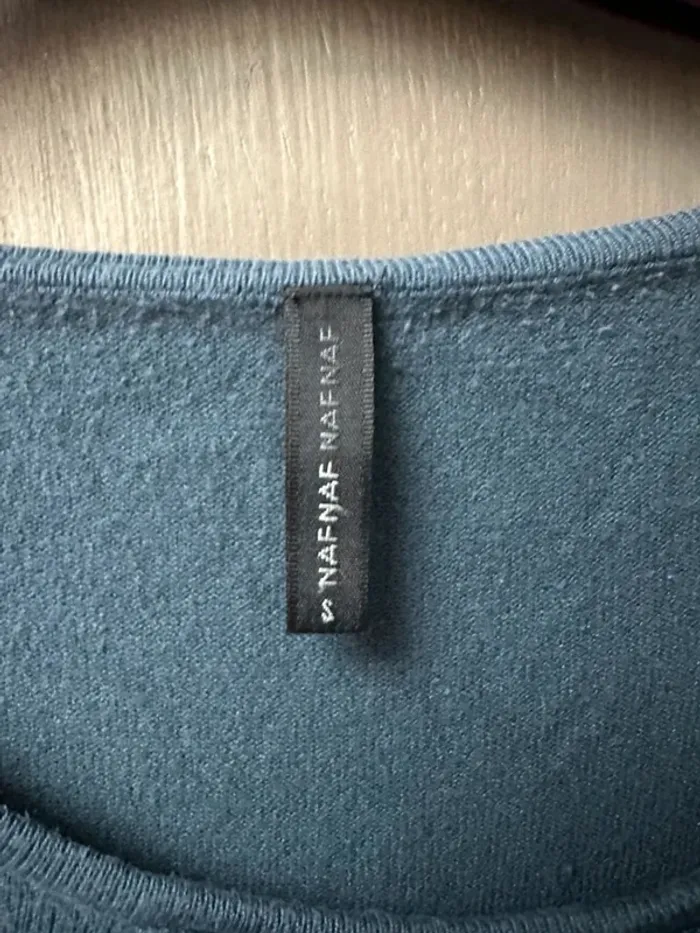 Pull fin Naf Naf bleu S - photo numéro 3