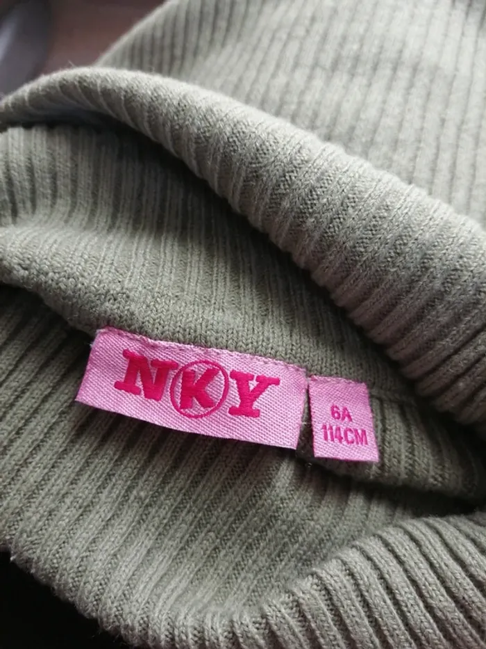 Sous pull col roulé kaki côtelé / nky / (6ans) - photo numéro 7