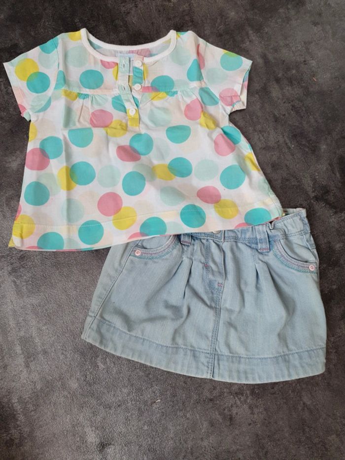 Ensemble été bébé fille 18 mois obaibi très bon état