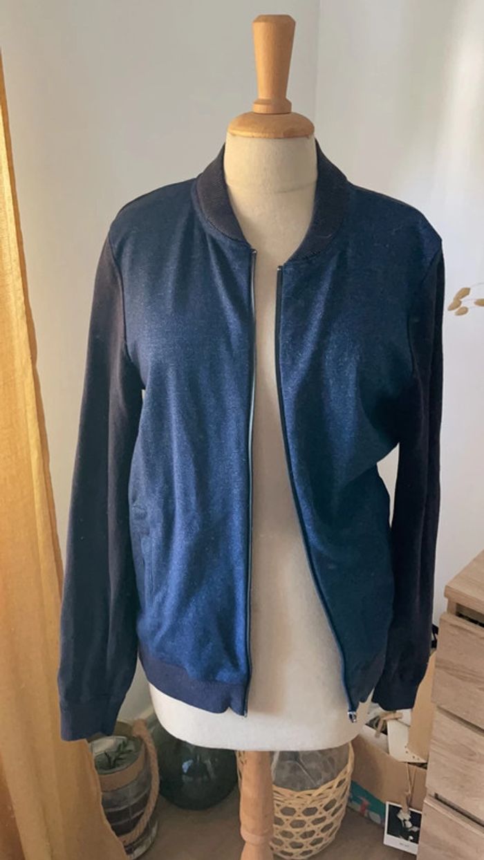 Gilet zippé bleu - taille S - Jules