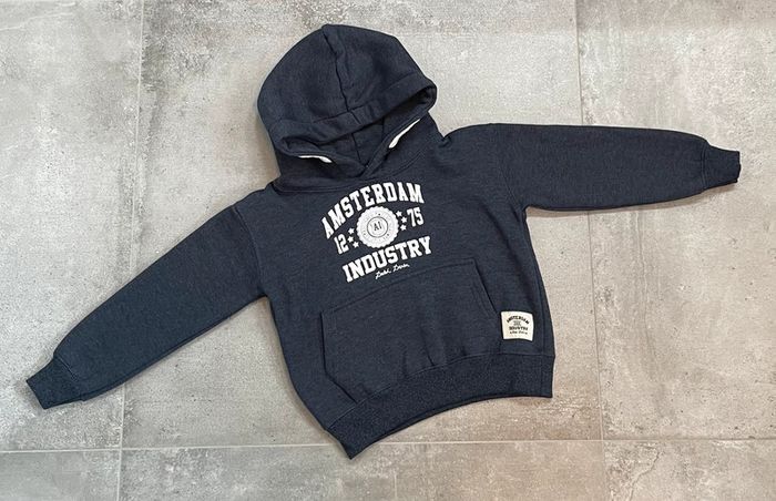 Sweat-shirt à capuche « Amsterdam Industry » bleu-gris taille 1-2 ans-92 cm