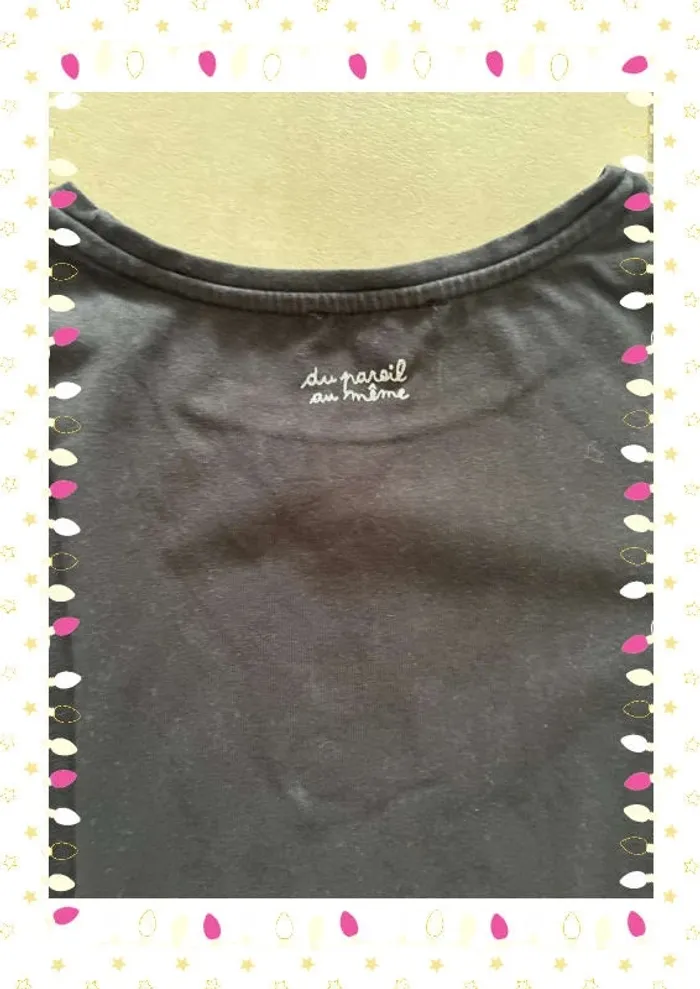 T-shirt noir manches longues – Du Pareil au Même – Taille 10 ans fille - photo numéro 5