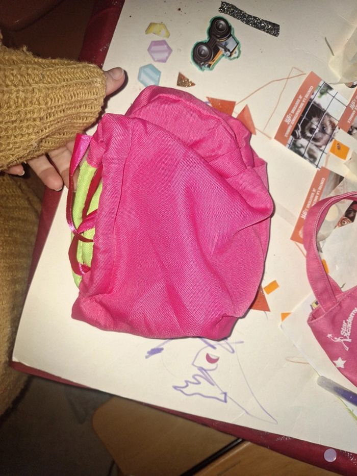 Jouet sac rose noeud poignée - photo numéro 3