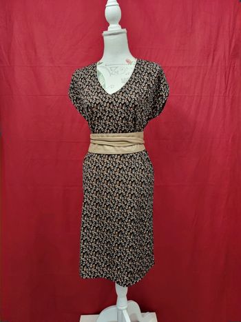 Robe LH + ceinture cuir * taille 38 *