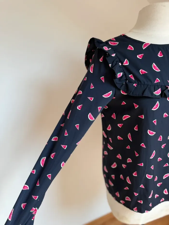 Superbe blouse fluide neuve Rue des Abesses 🌸 T 1 36 38 - photo numéro 4