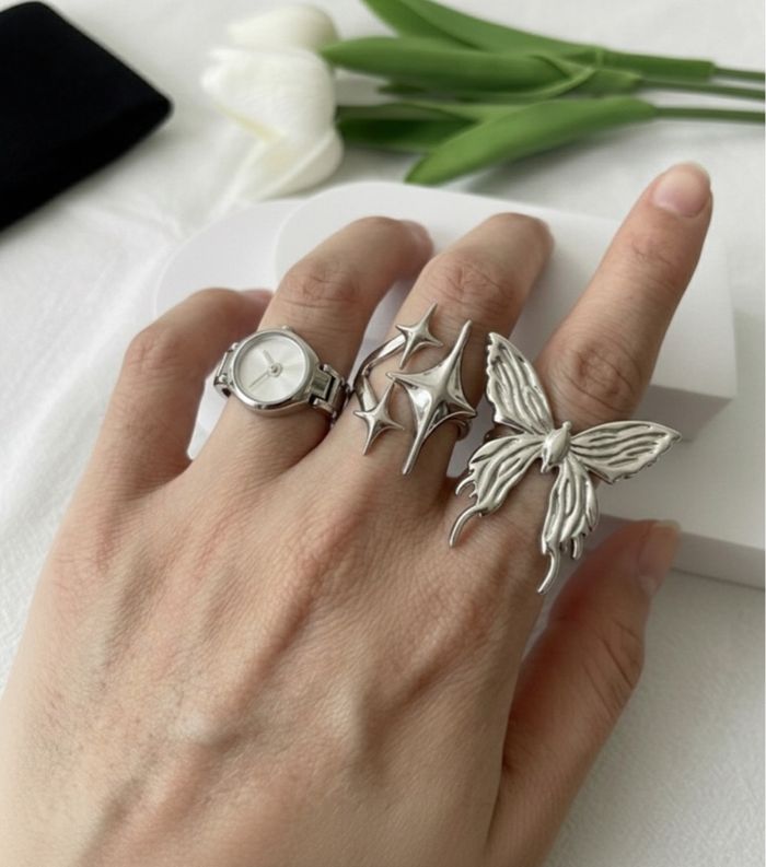 Deux bagues Inoxydable et ajustable