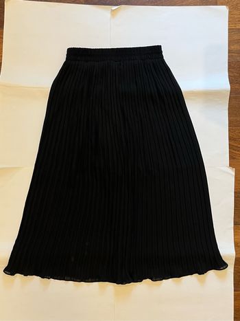 Pantalon plisse noir basique ample wide leg taille S/36