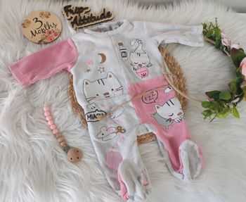 Pyjama 3 mois velours fille