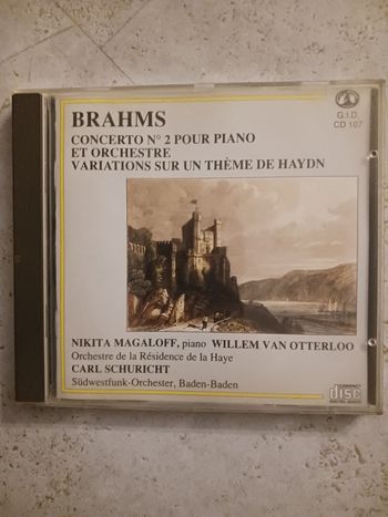 CD Brahms concertos n° 2 pour piano
