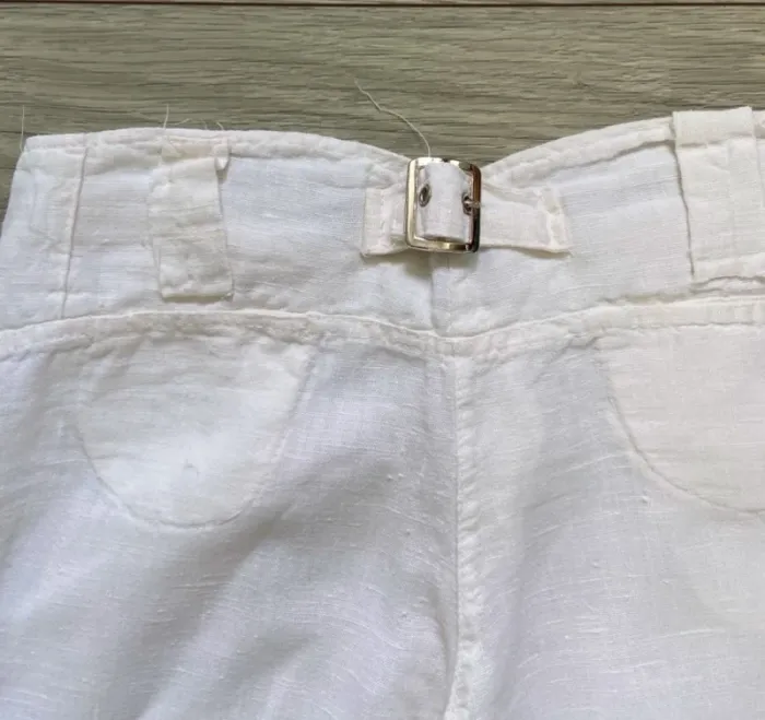 Pantalon femme blanc crème Taille S/M - photo numéro 4