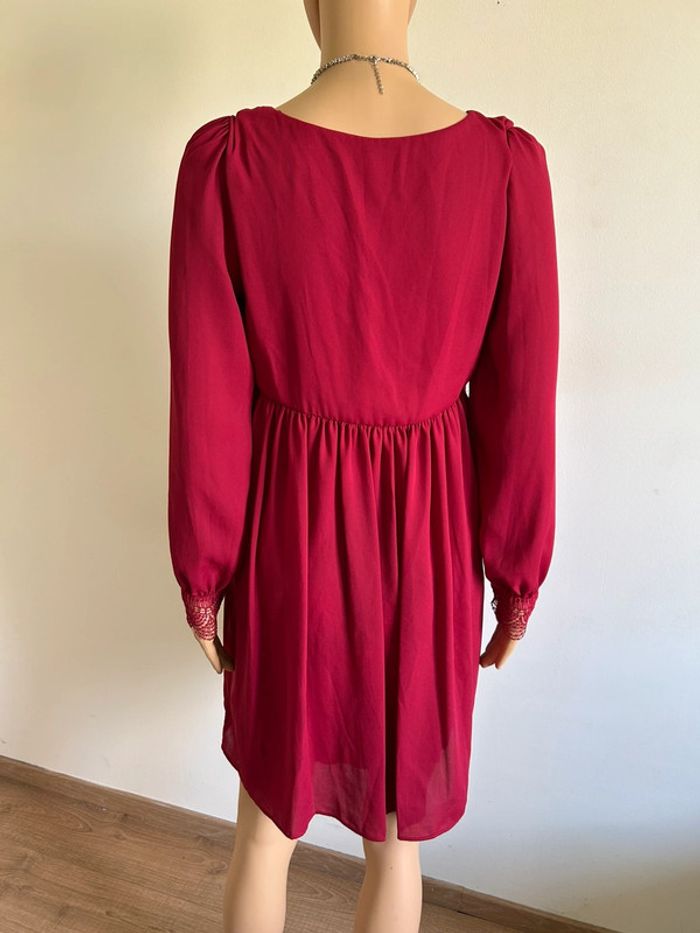 Robe bordeaux à manches longues Naf Naf taille 36 jamais portée - photo numéro 7