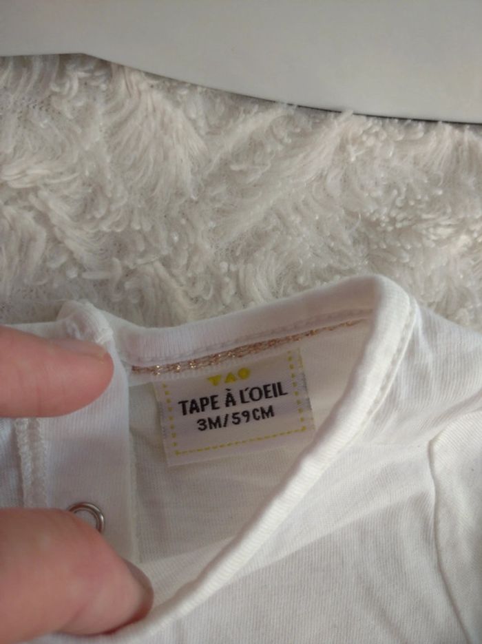 Tee shirt chemise manches longues Fille 3 mois Bichette Tao 100% coton - photo numéro 6