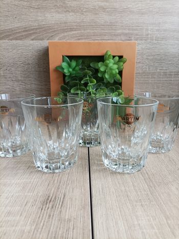 Lot 5 verres Martini