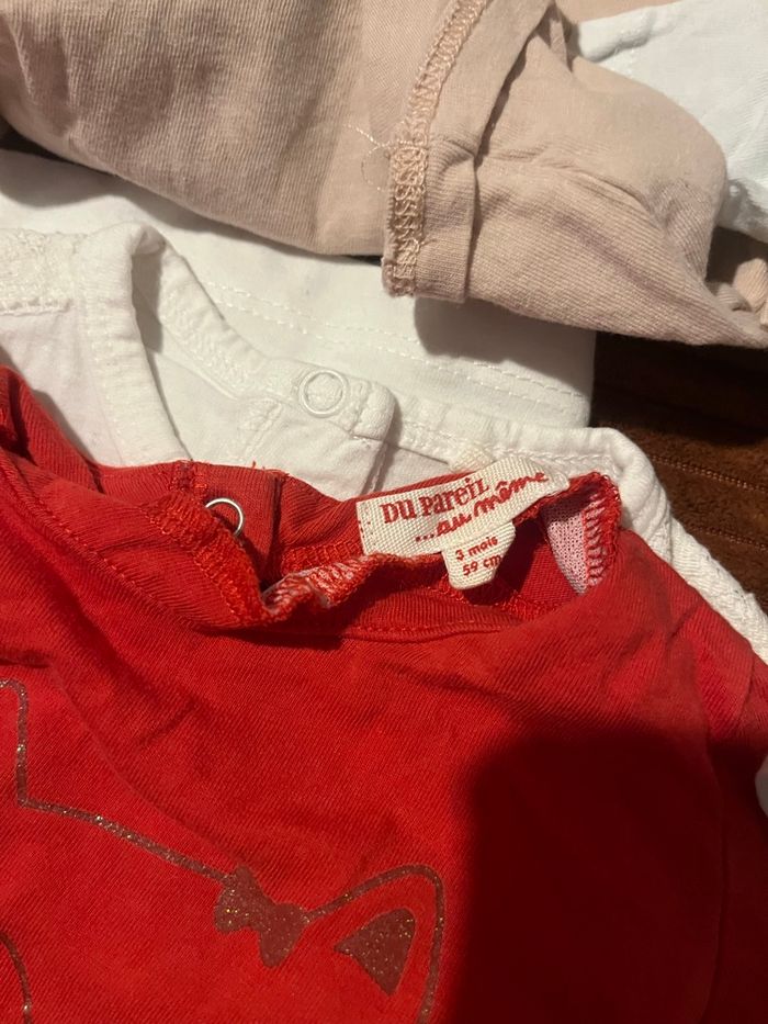 Tee shirts manches longues 3 mois bébé fille DPAM - photo numéro 10