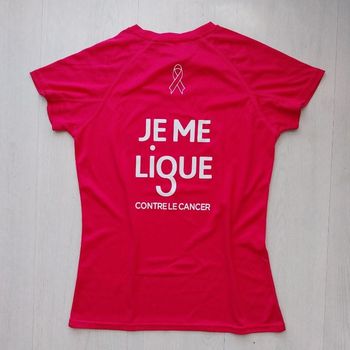 T-shirt de sport femme "Roly" fuchsia avec imprimés Taille S Ligue contre le cancer