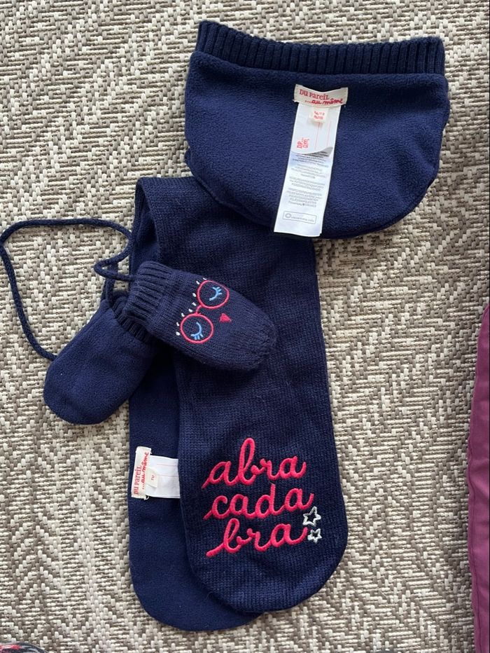 Combi hiver + bonnet écharpe moufles - photo numéro 6