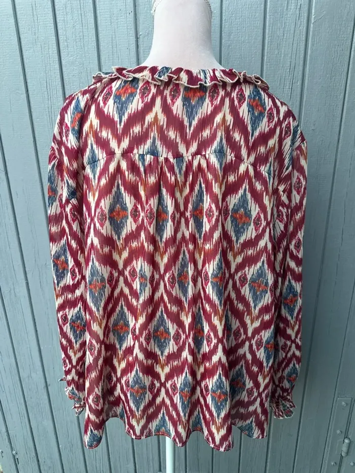 Blouse doublée manches longues colorée fleurie Gémo 48 - photo numéro 4