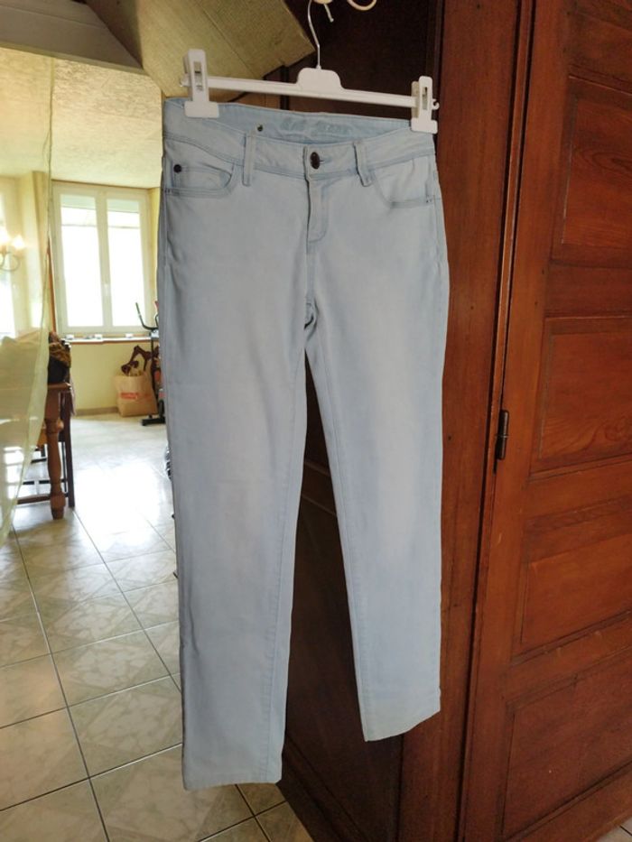 Jeans bleu clair droit skinny S/36 US 26 y2k - photo numéro 2