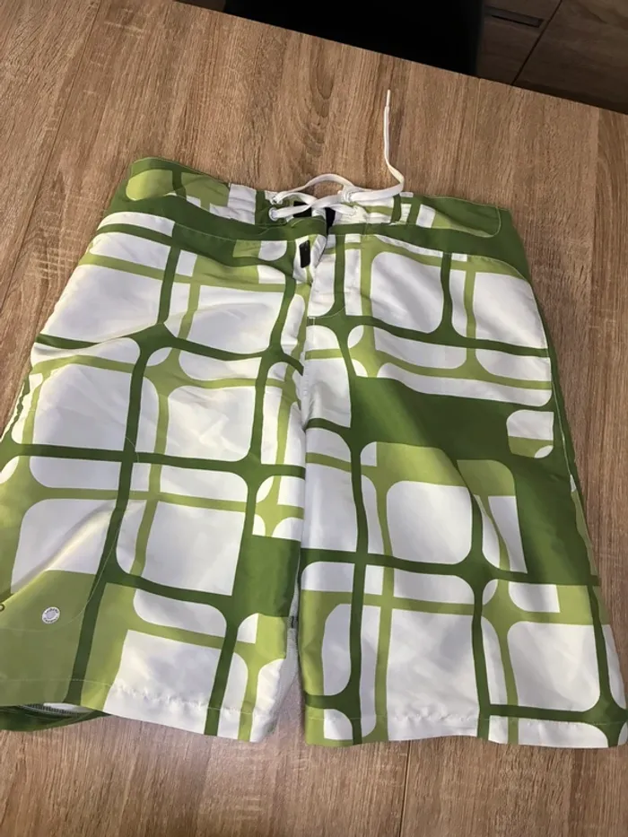 Short de bain tribord vert et blanc XL