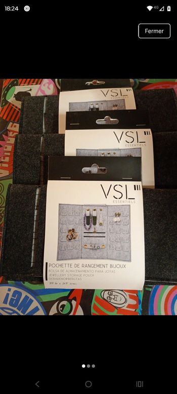 3 pochettes de rangement a bijoux