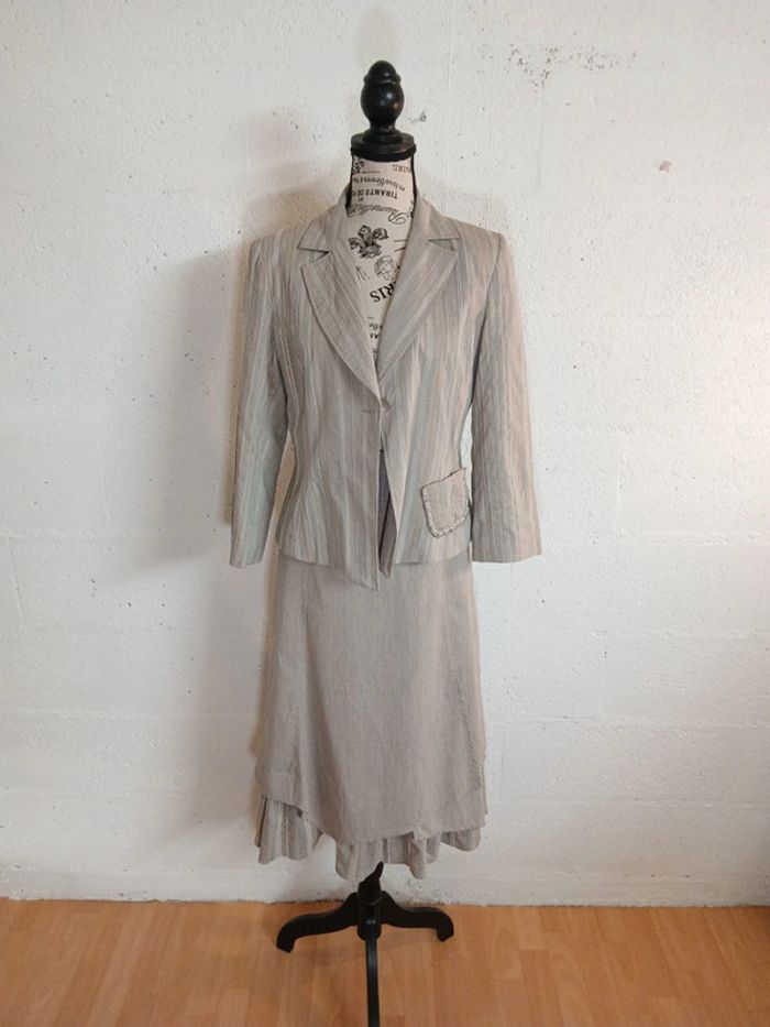 🧥 Ensemble jupe + veste Affinités by Armand Thierry – Taille 40 – Très bon état - photo numéro 2