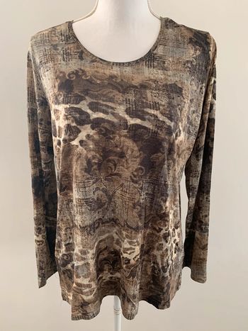 Blouse léopard baroque Vintage T42 XL