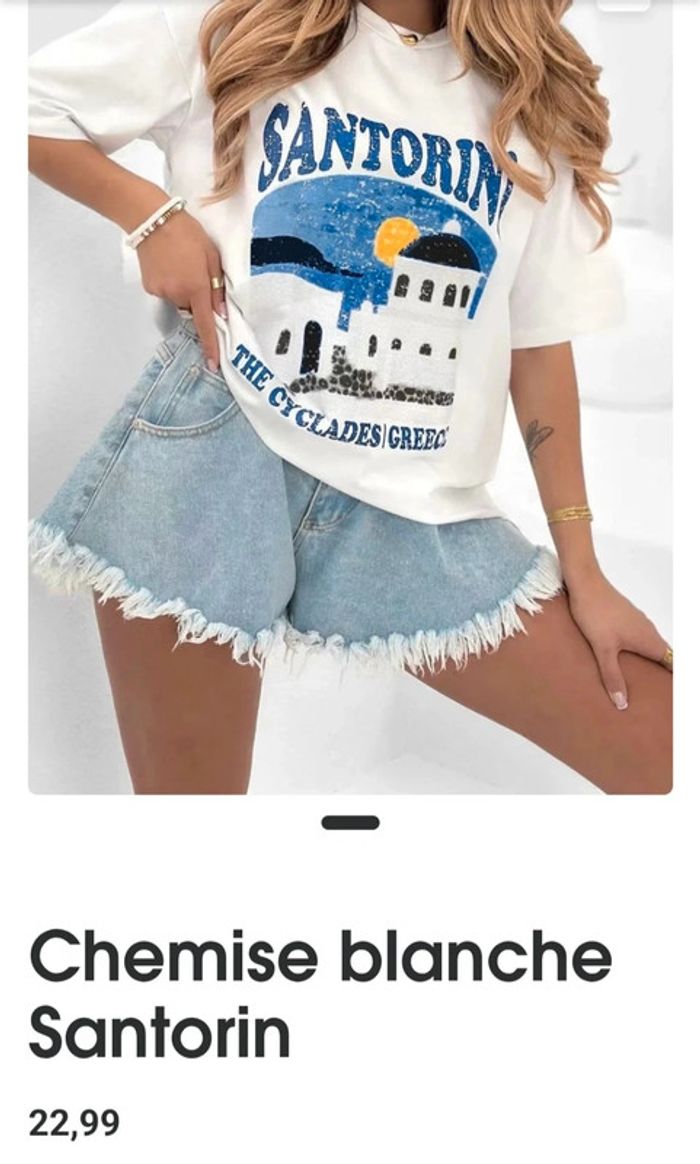 T shirt santorin neuf taille unique - photo numéro 2