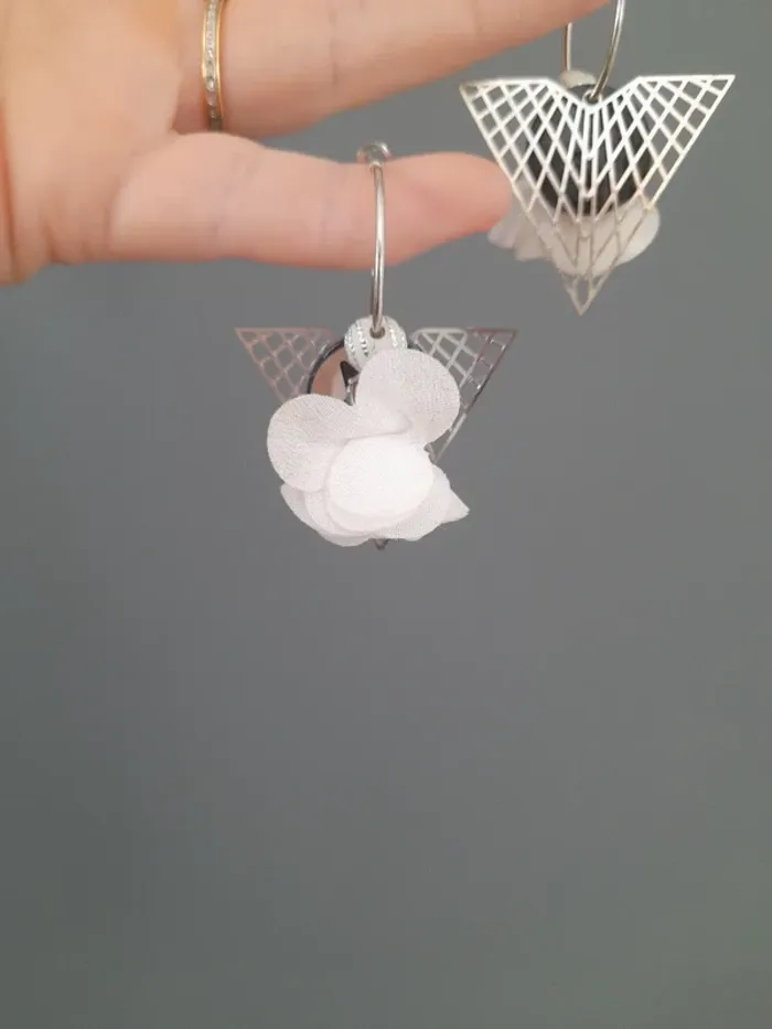 Magnifique créoles blanche - photo numéro 2