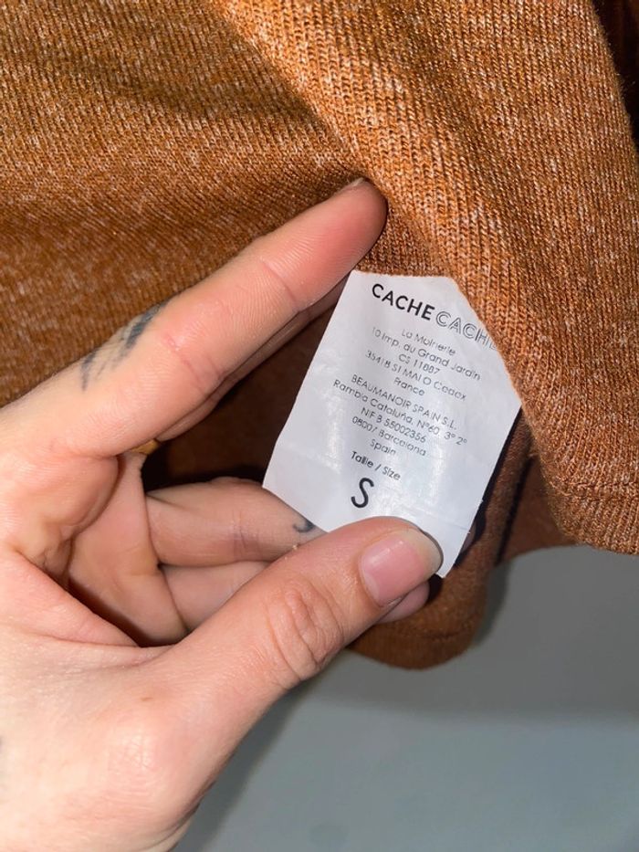 Pull dentelle camel - photo numéro 6
