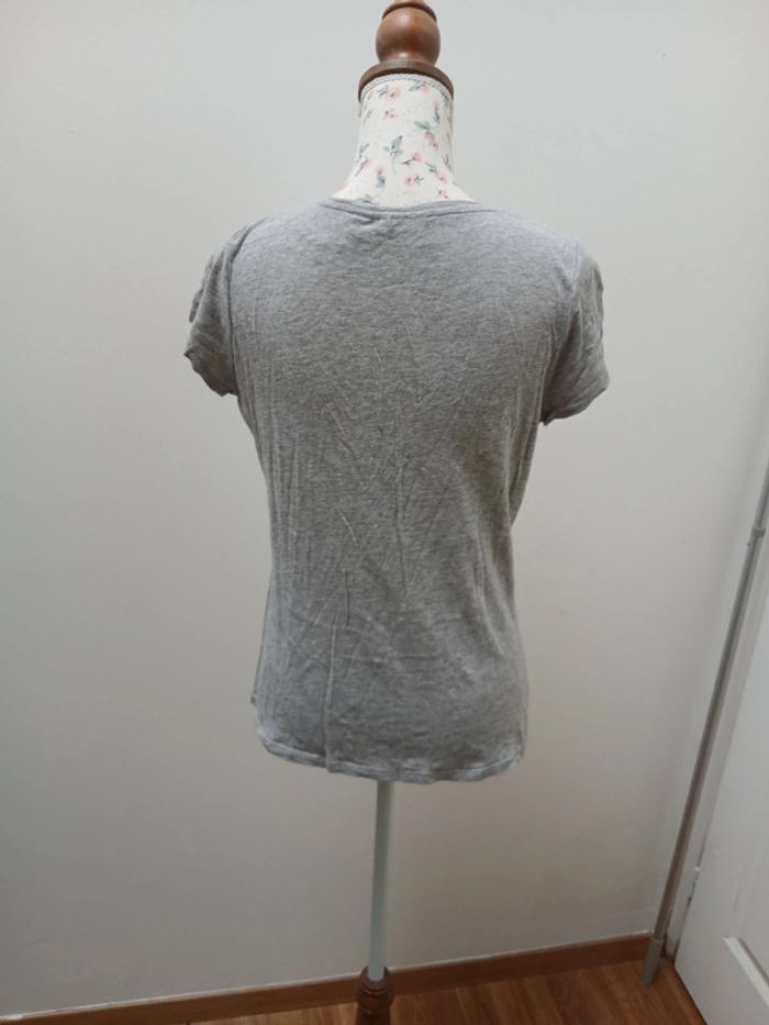 Tee-shirt basic gris kiabi taille L - photo numéro 4