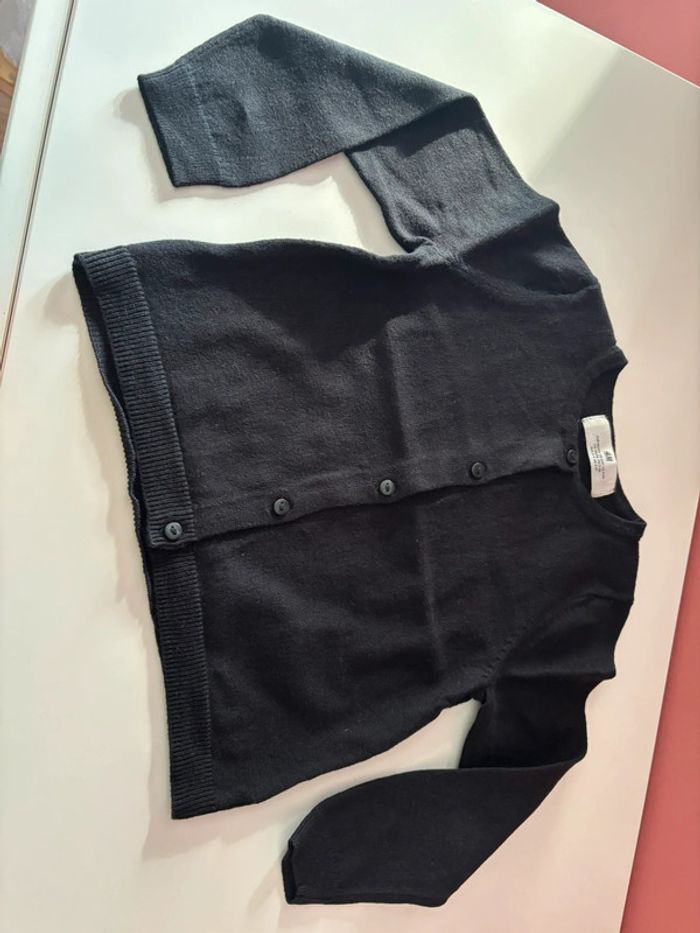 Cardigan noir H&M 2-4A/98-104 - photo numéro 2