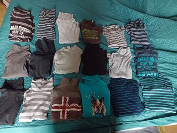 Lot de 18 sous pull col roulé dans un col rond