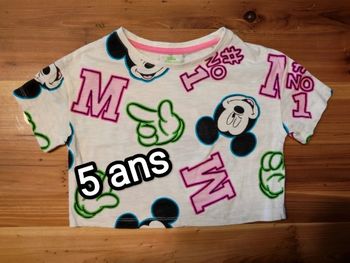 T-shirt crop top Disney 5 ans