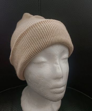 Bonnet beige milano en 100% laine, taille unique