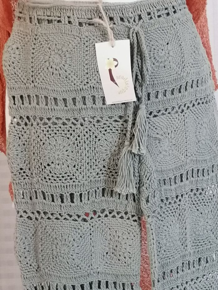 Pantalon crochet été coton taille S M. Neuf - photo numéro 2