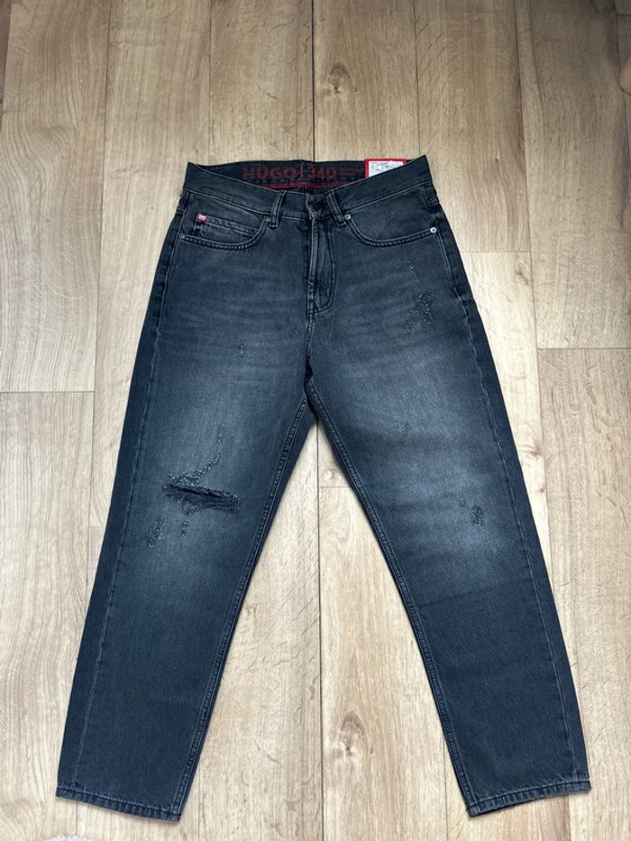 Jeans gris foncé Hugo loose tapered fit cropped W29 L32