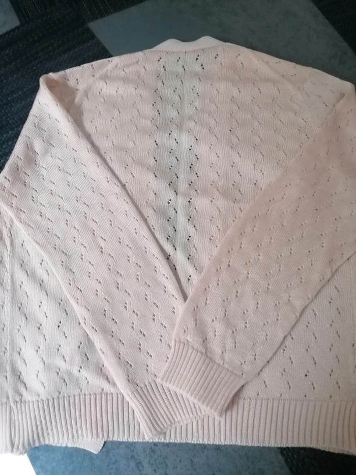 Gilet femme rose pâle taille 38 tbe - photo numéro 3