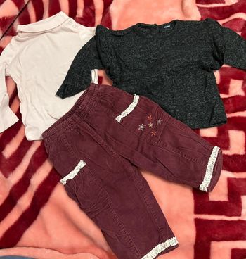 Ensemble bordeaux et gris