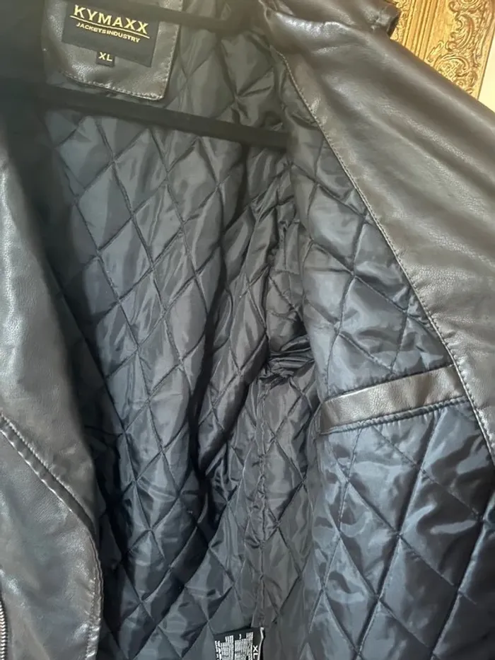Perfecto Noir homme Kymaxx noir et argenté XL - photo numéro 3
